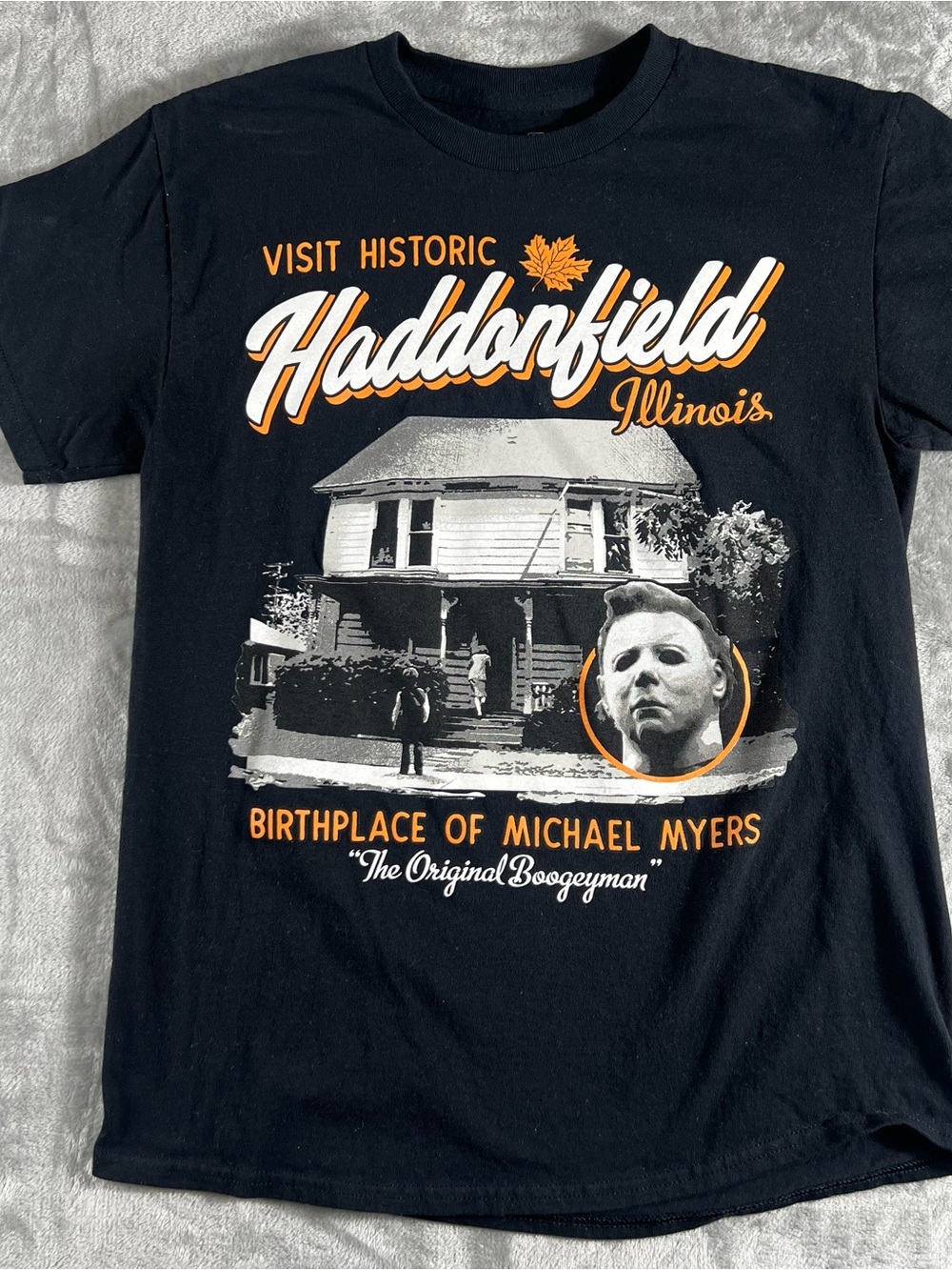 John Carter Halloween Visit Haddonfield Illinois Mens M T-Shirt Home of Michael